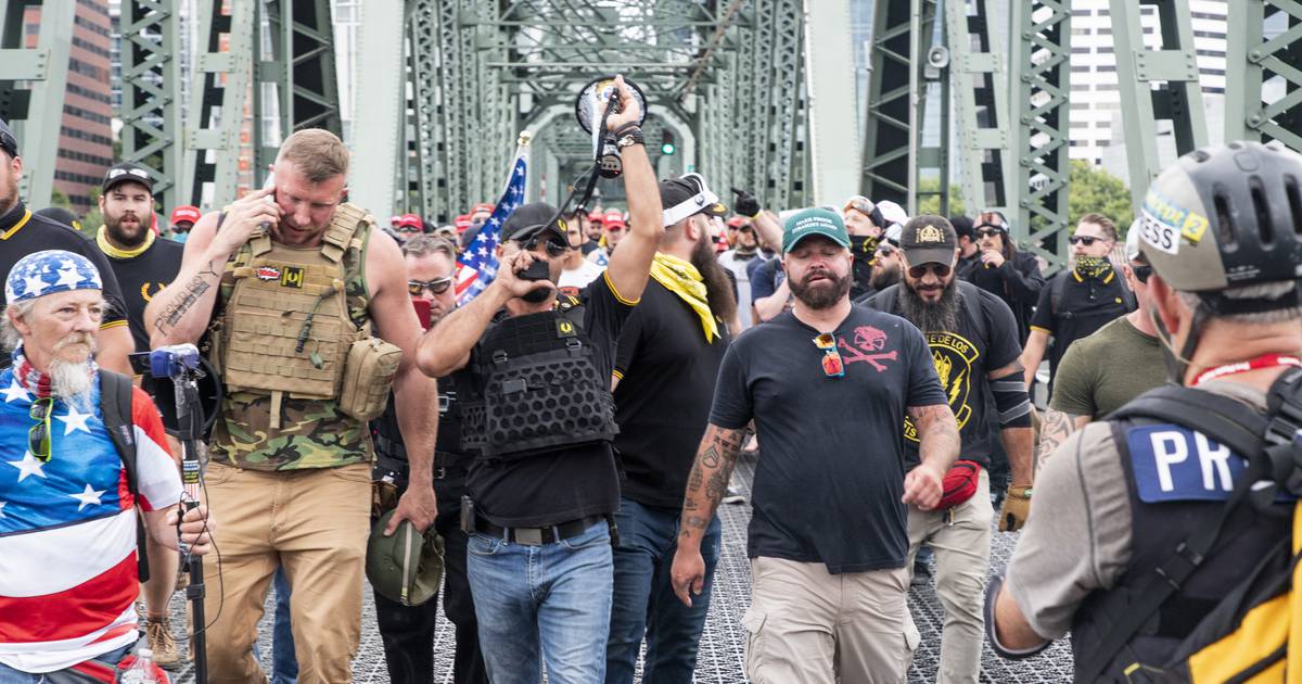 Proud Boys Scamper Across Portland Waterfront, But Police Keep Them Far ...