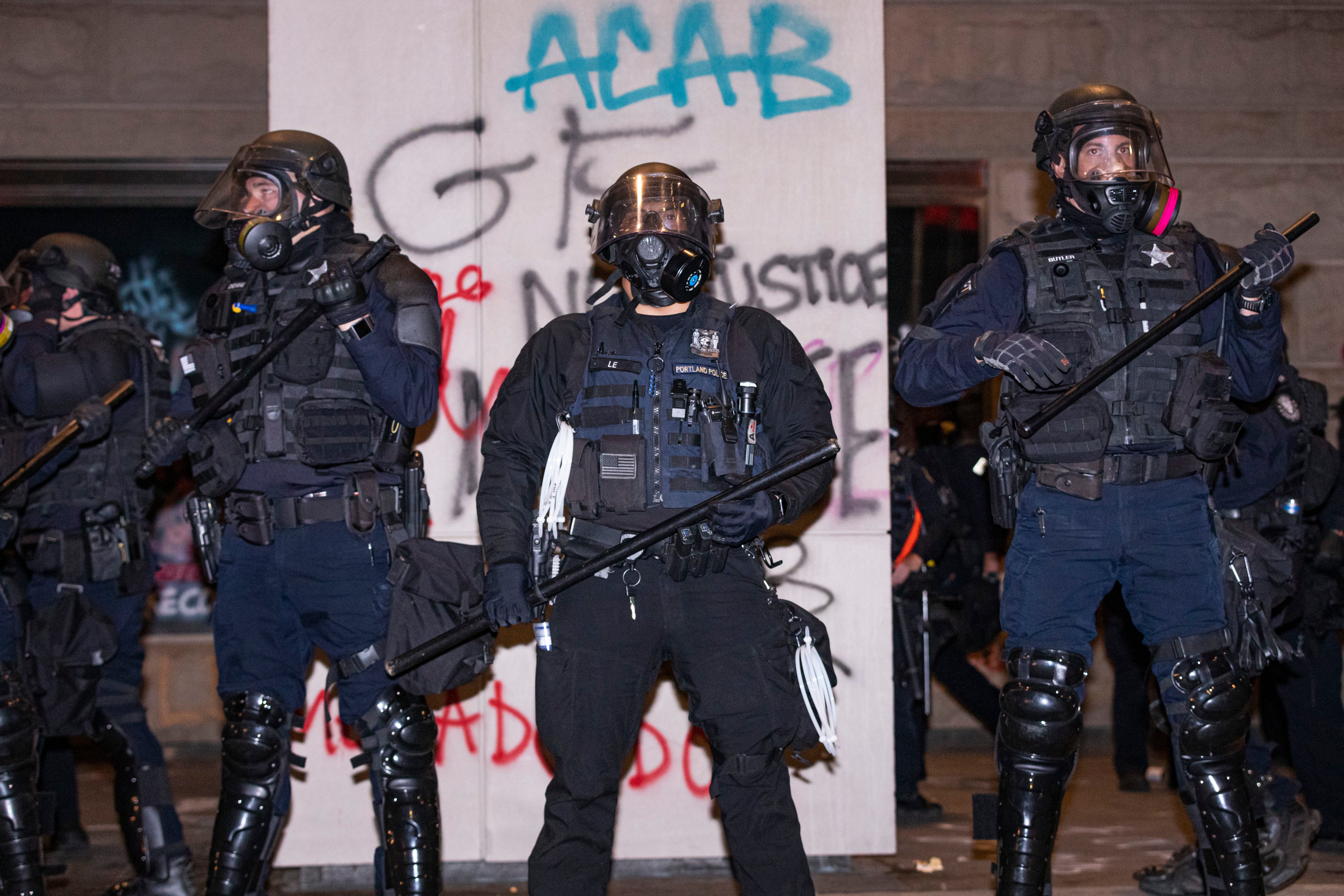 Portland police training on protests ends with slide showing mock